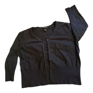 Lane bryant black button up 3/4 sleeve cardigan sweater